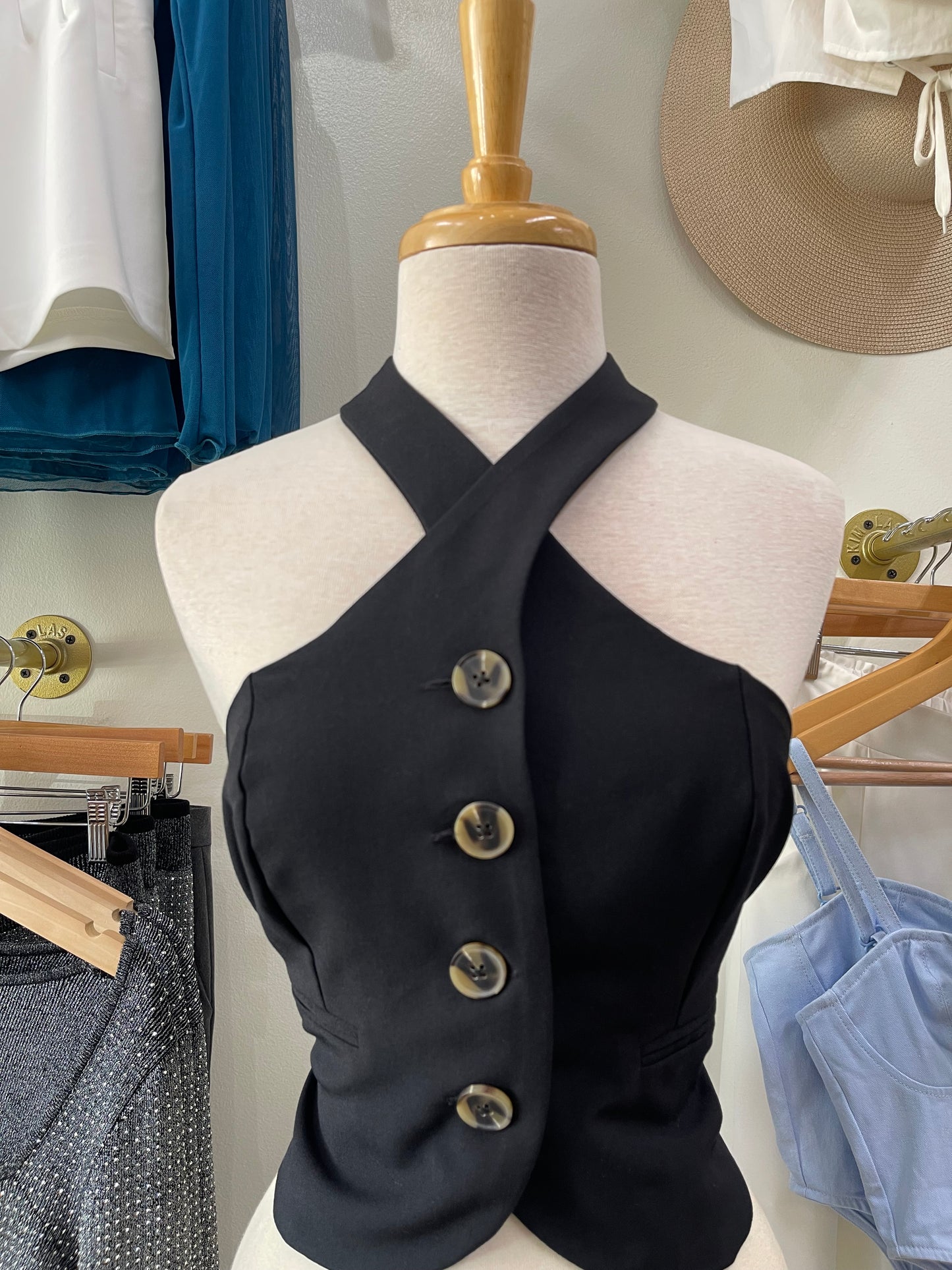 Halter Button Vest