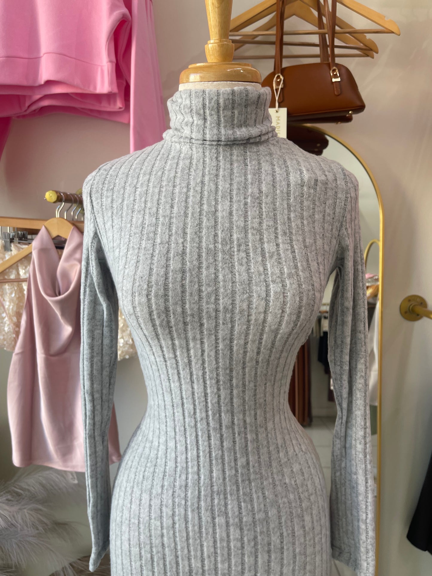 Sweater Side Slit Dress