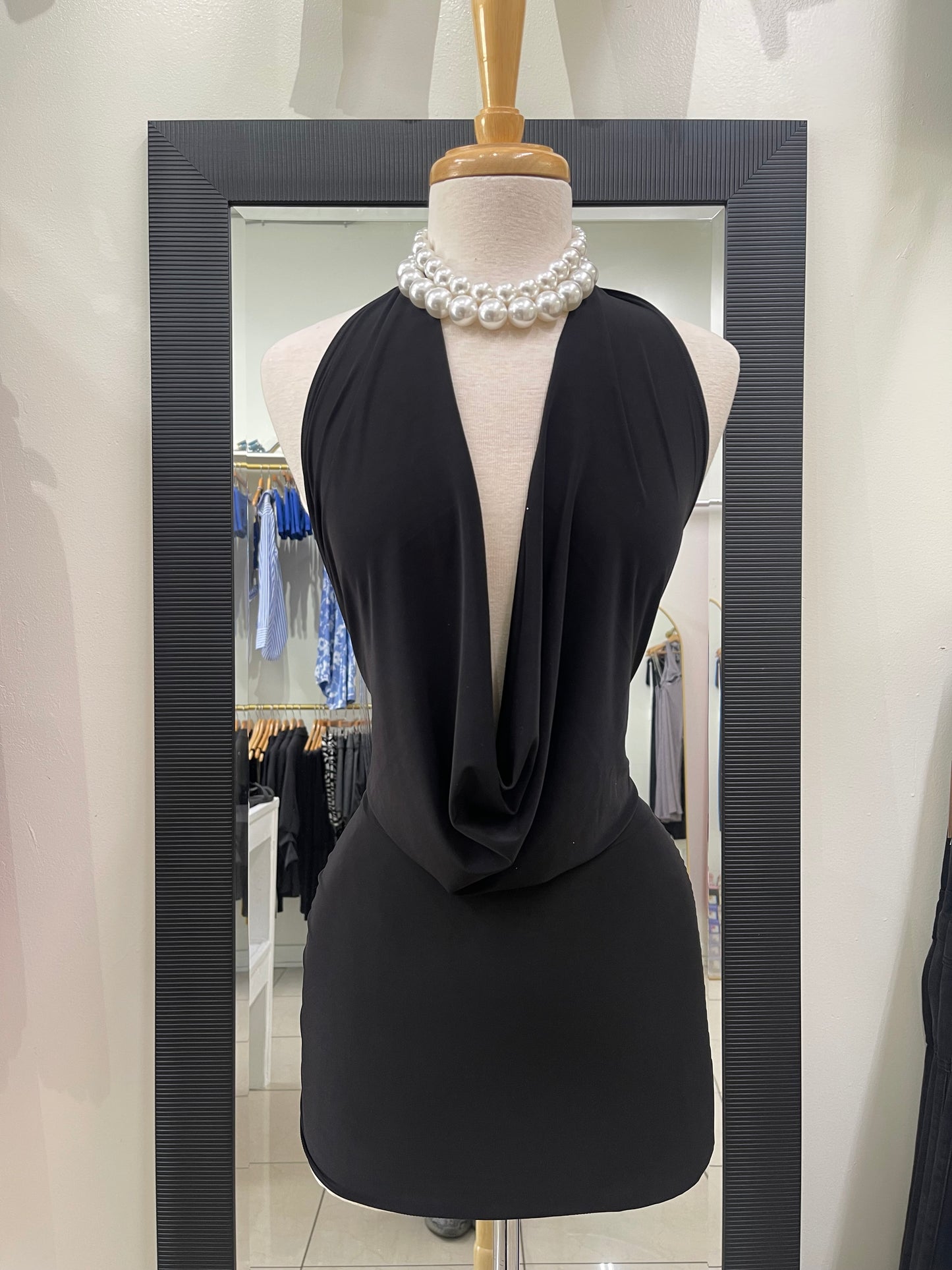 Black Cowl Dress