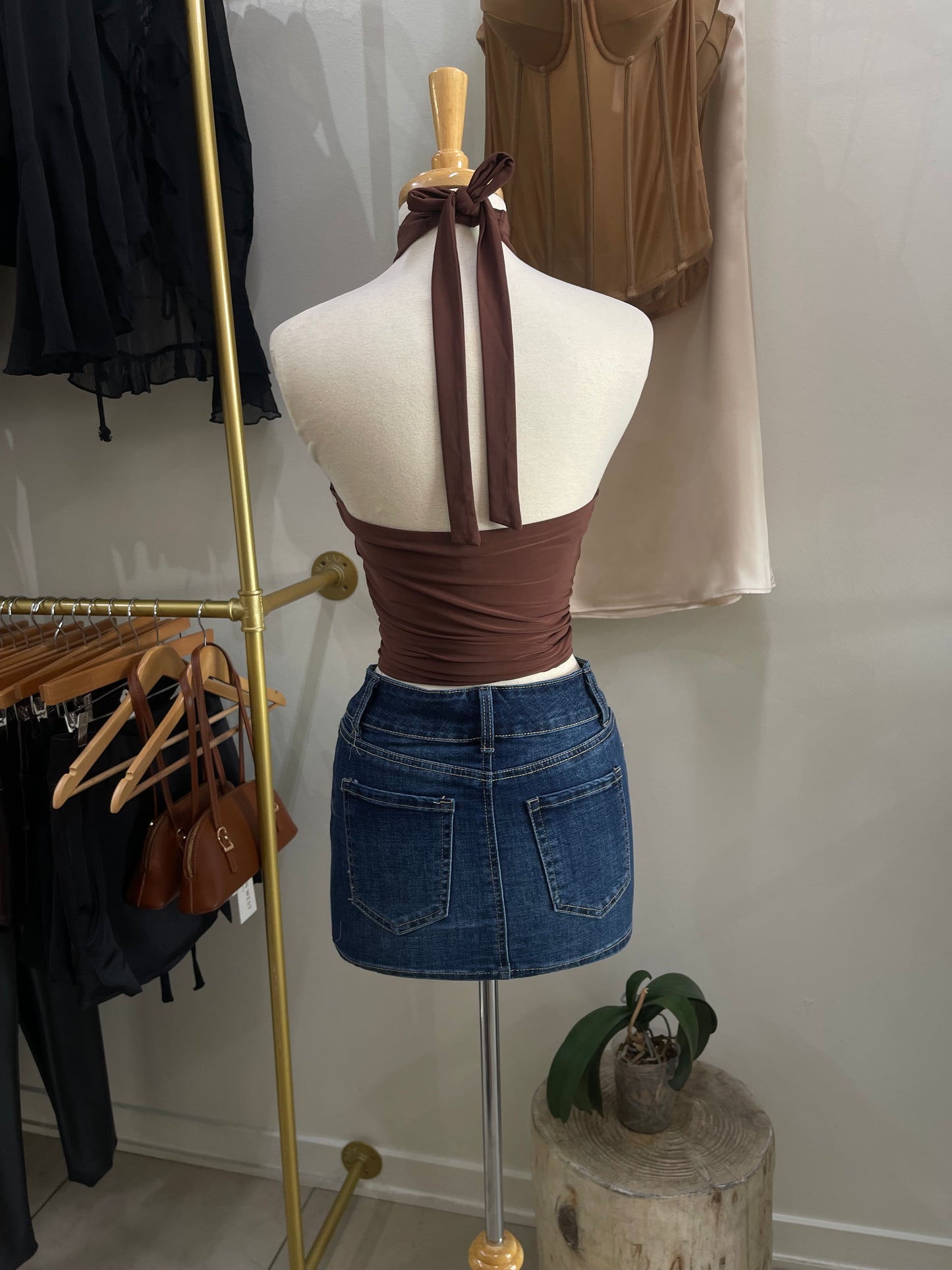 Chloe Dark Denim Skirt