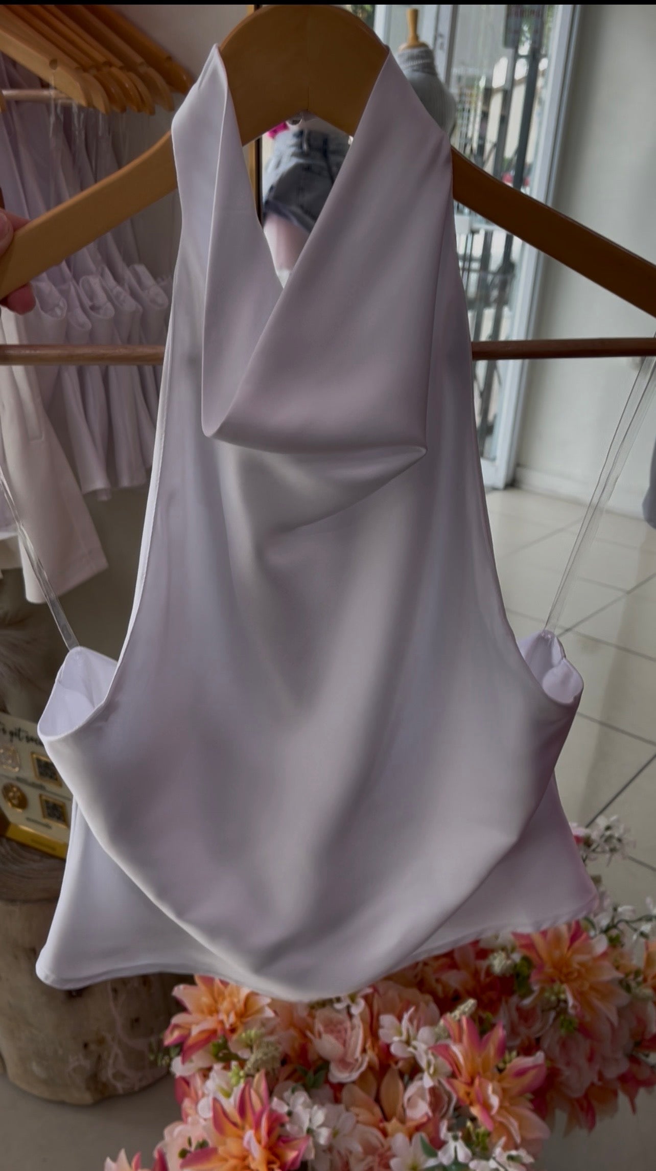 White Satin Top 🤍