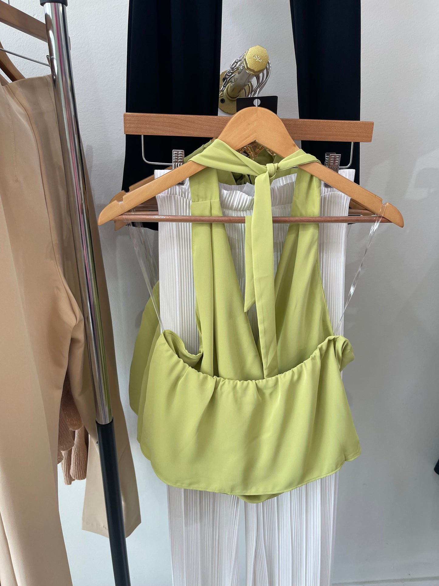 Sage Satin Blouse 🪞🍸