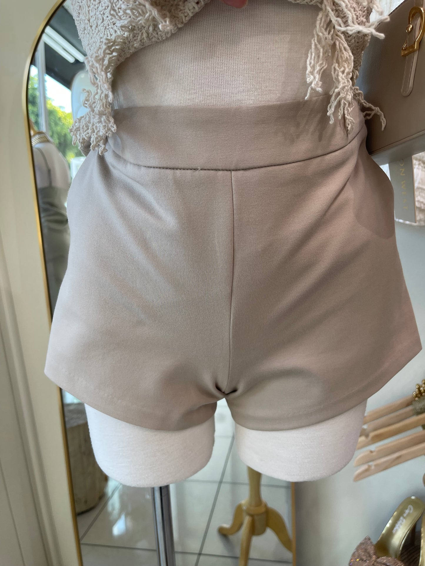 Light Beige Dressy Shorts