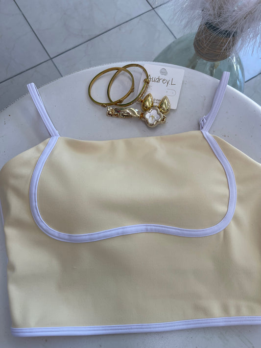 Butter Yellow Skirt Set 🪞✨🍸
