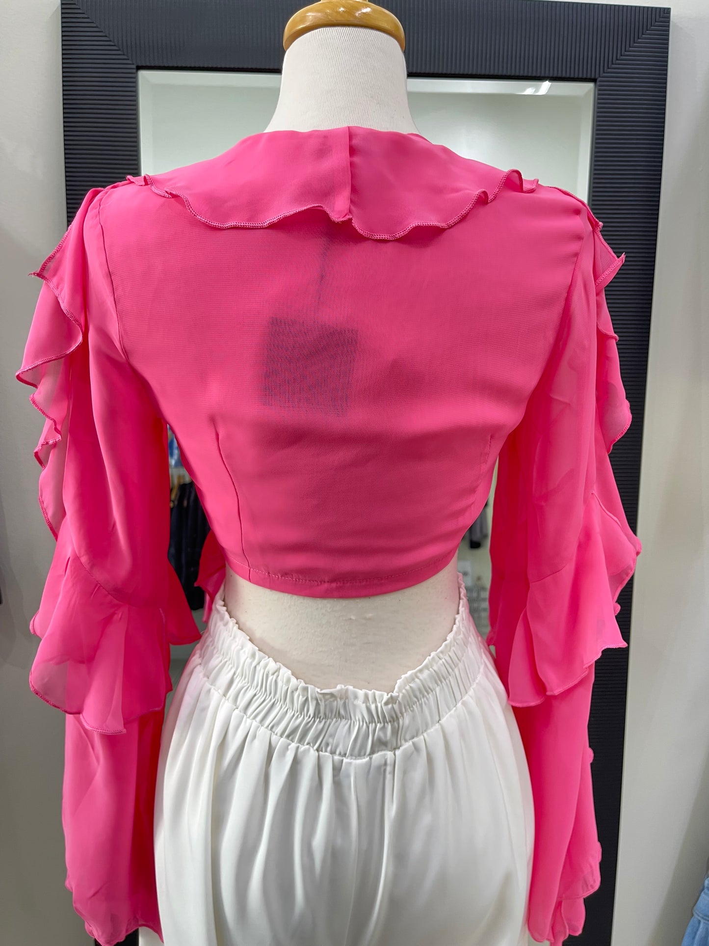 Pink Ruffle Summer Top