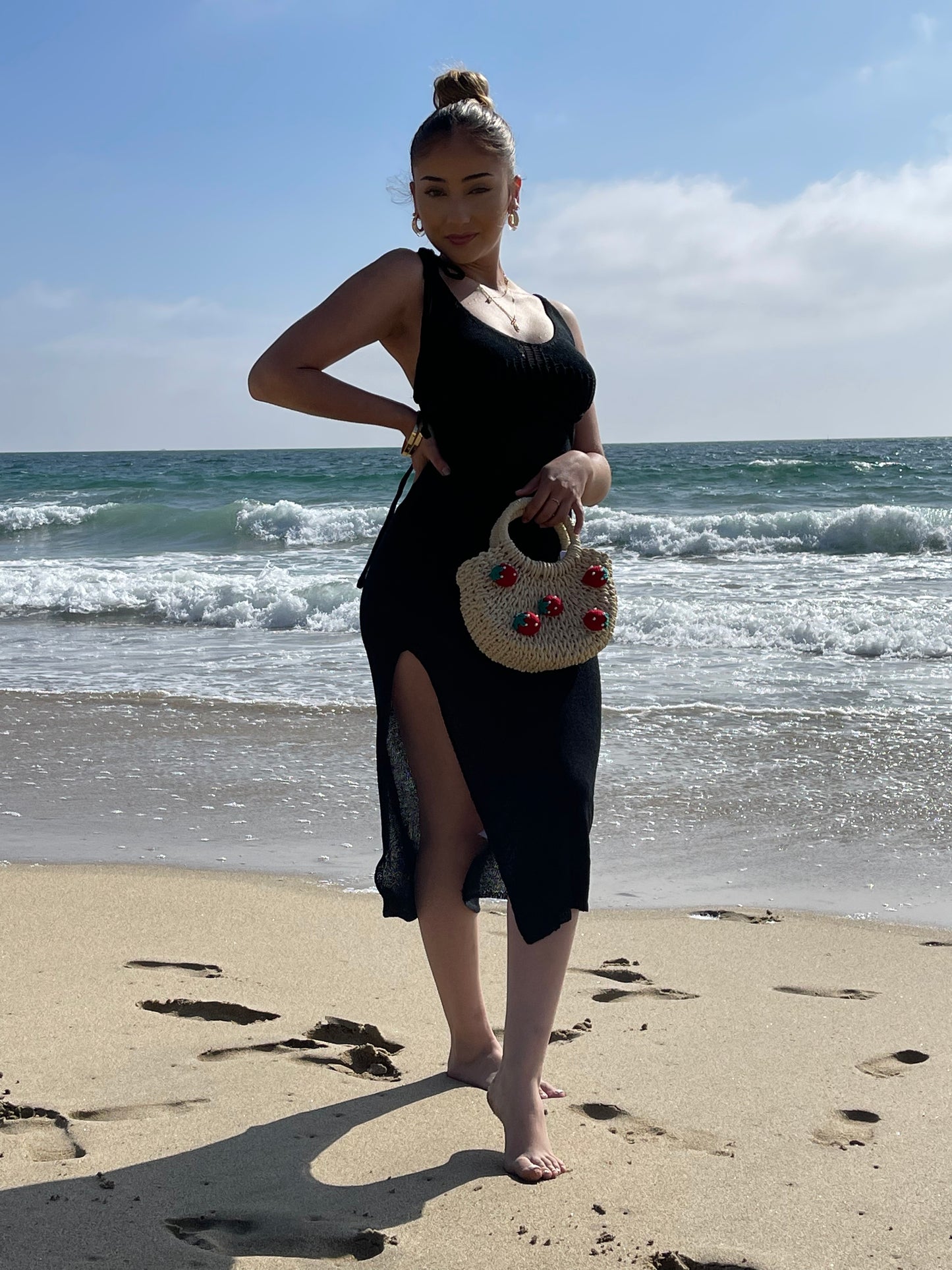 Black Crochet Summer Dress - esmiimoda