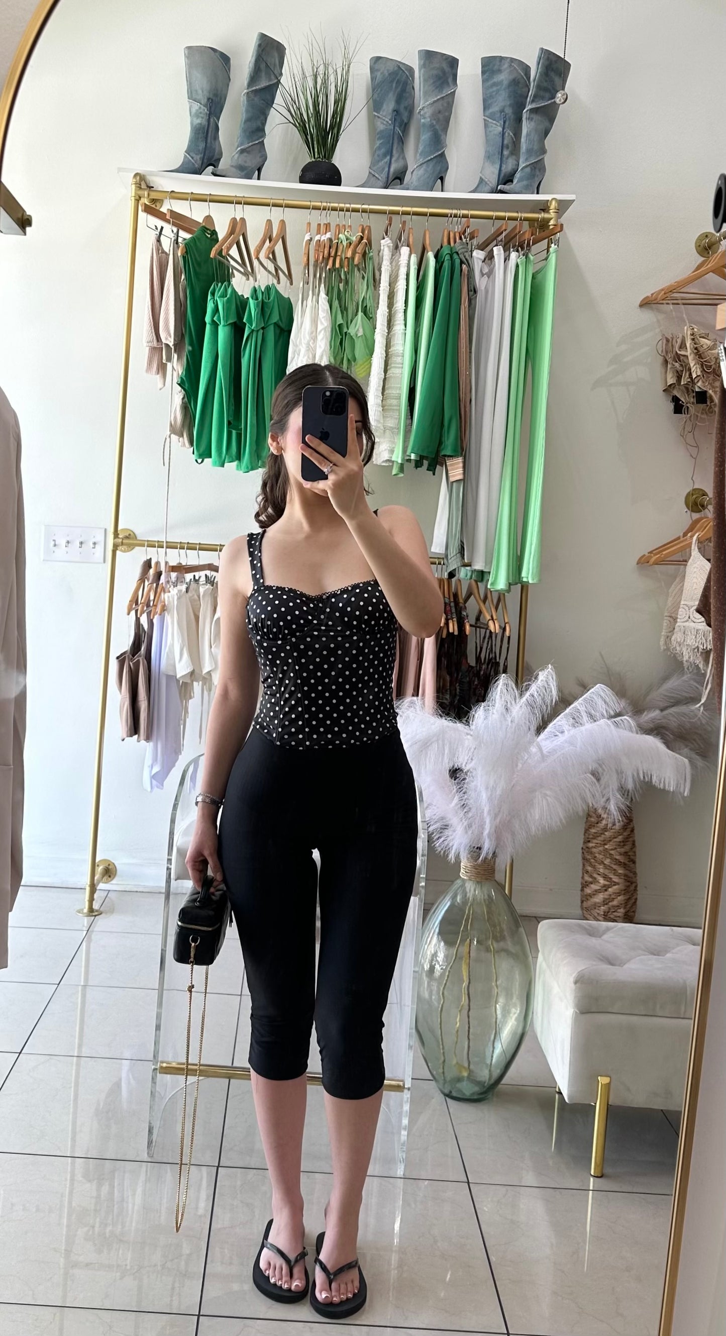 Polka Dot Waist Cincher 🖤🪞🍸