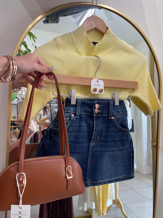 Chloe Dark Denim Skirt