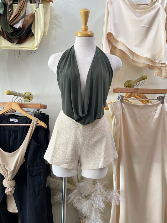 Olive Cowl Top 🍸