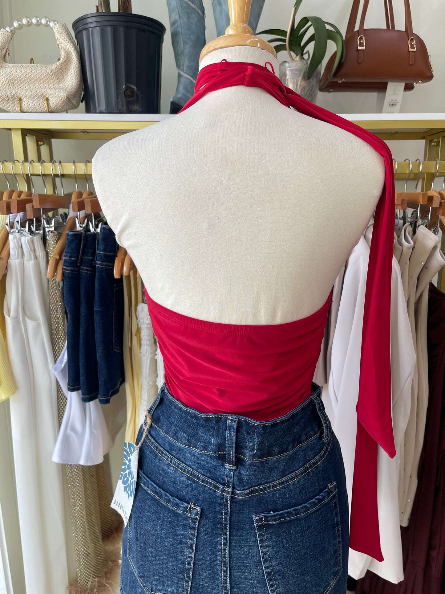 Tassel Red Dressy Top 💋