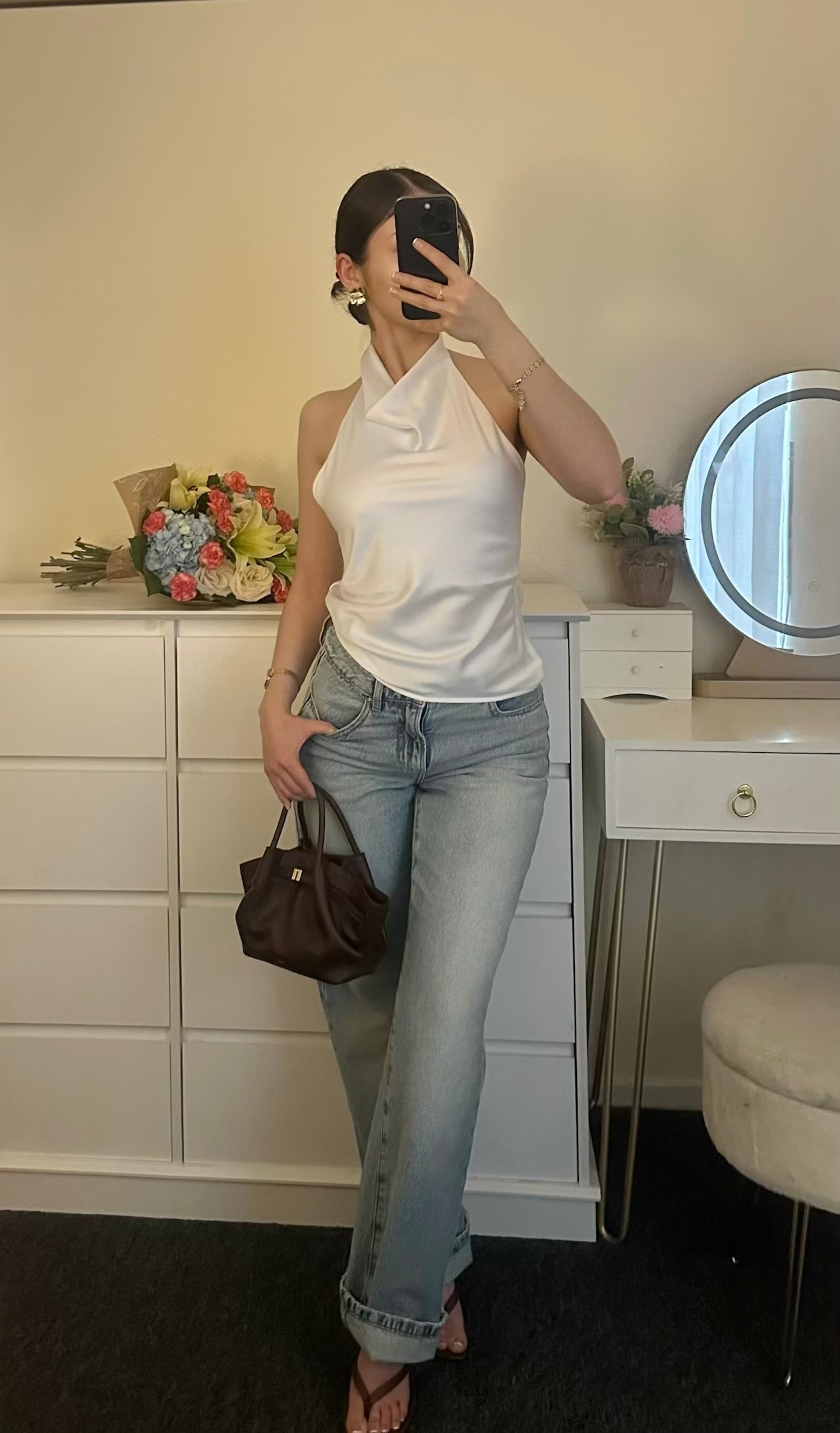 White Satin Top 🤍