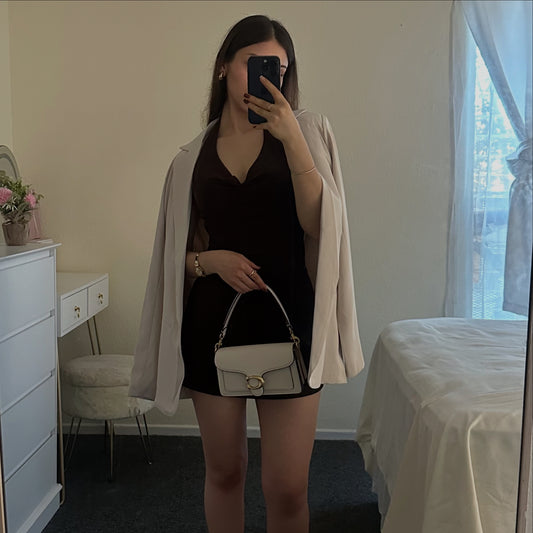 Bone Oversized Blazer