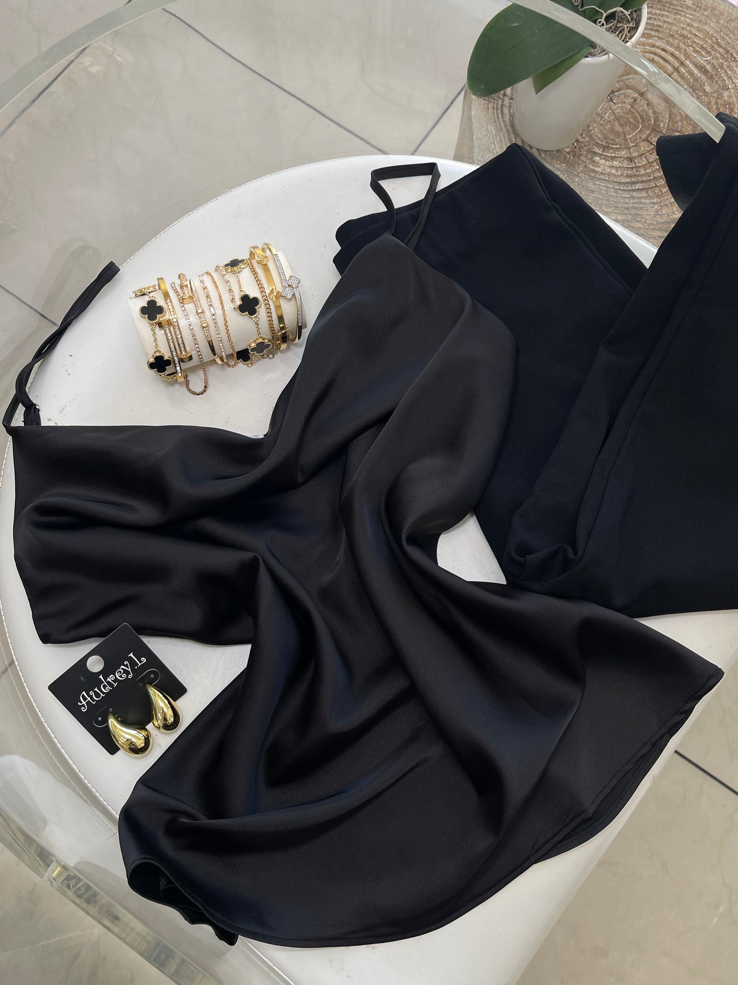 Black Dressy Satin Blouse 🖤🪞