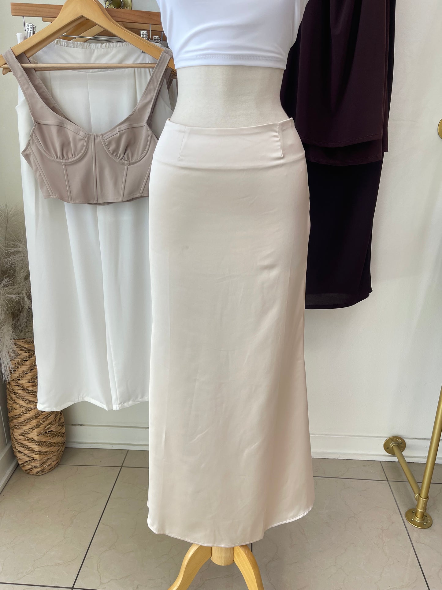 Marcela Satin Skirt