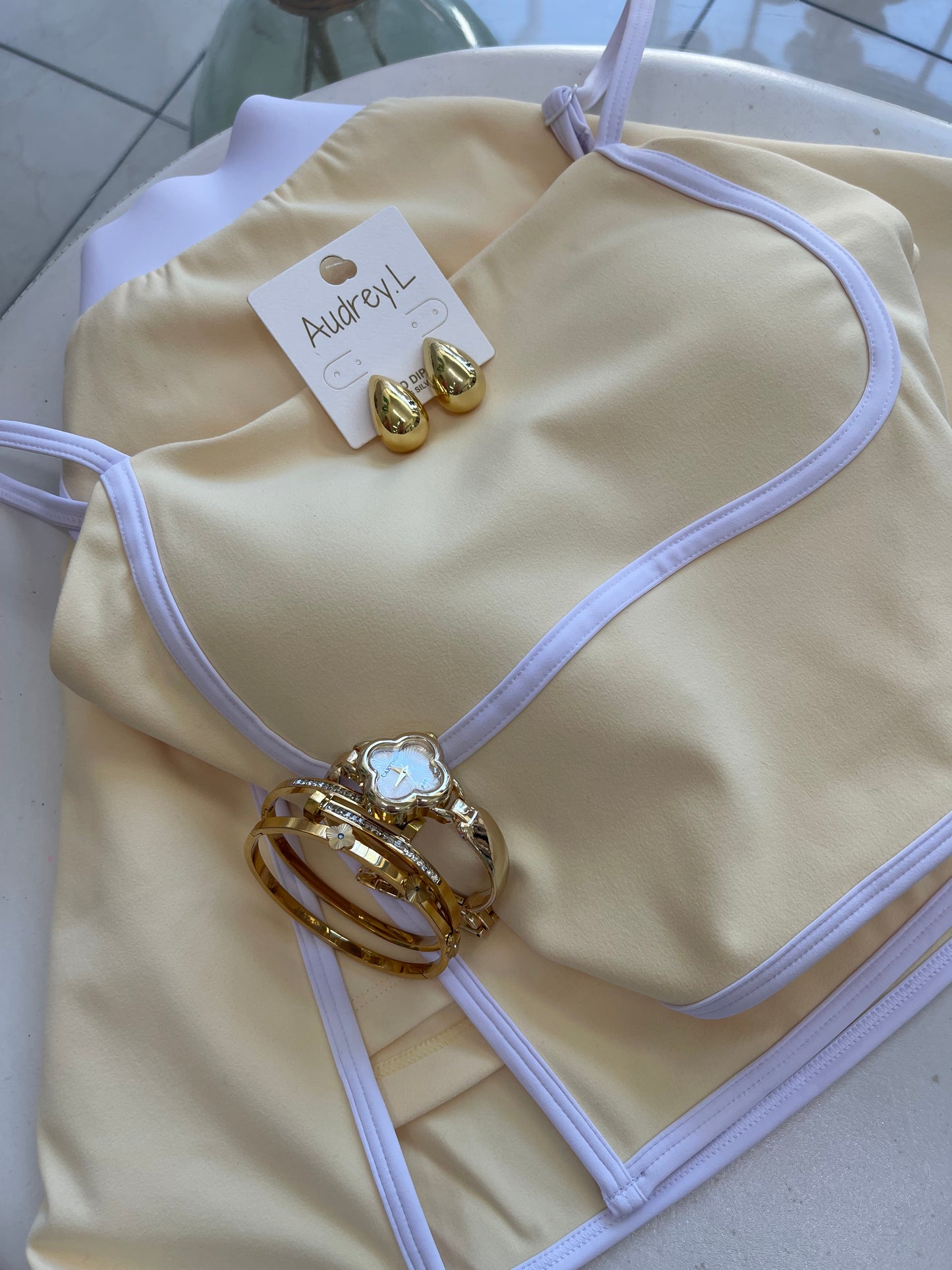 Butter Yellow Skirt Set 🪞✨🍸
