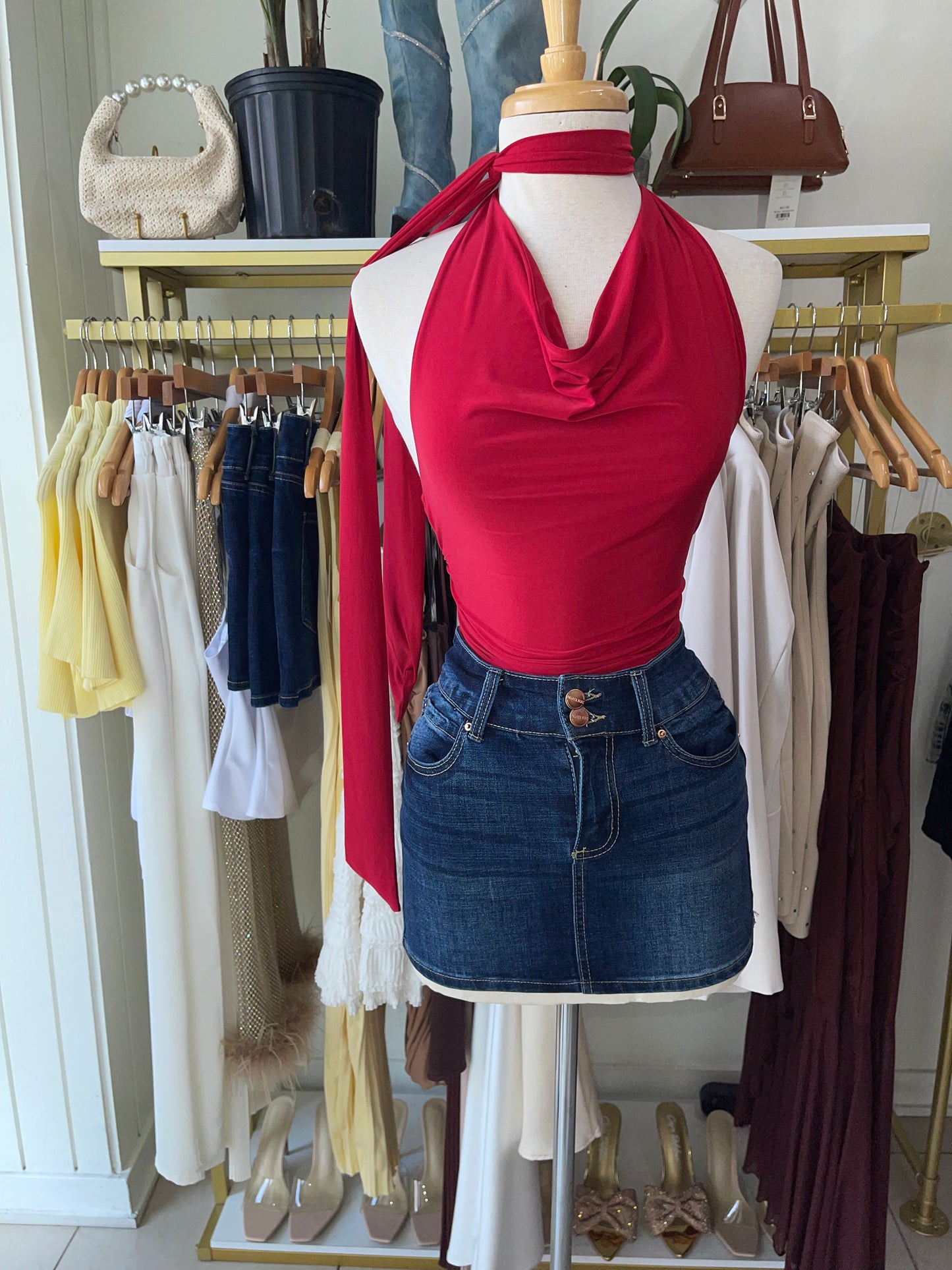 Tassel Red Dressy Top 💋
