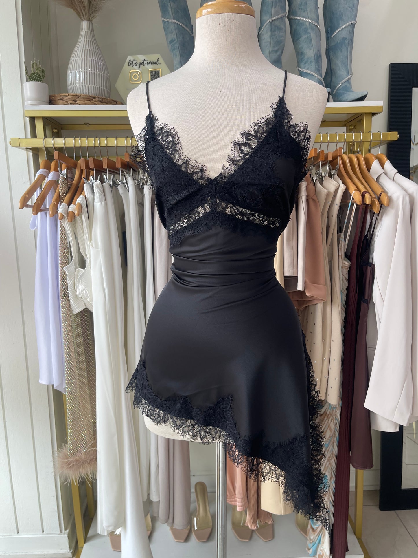 Satin Lace Dress
