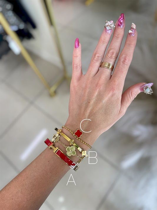 Red Trendy Bracelets ❣️🪞✨