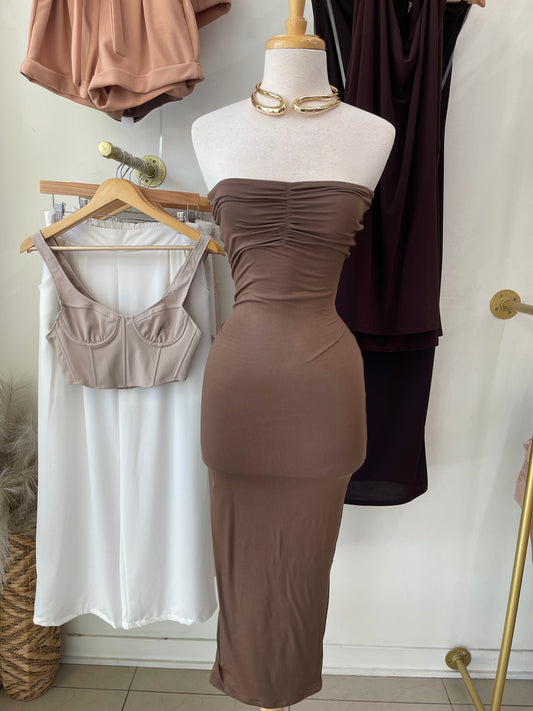 Celeste Brown Dress