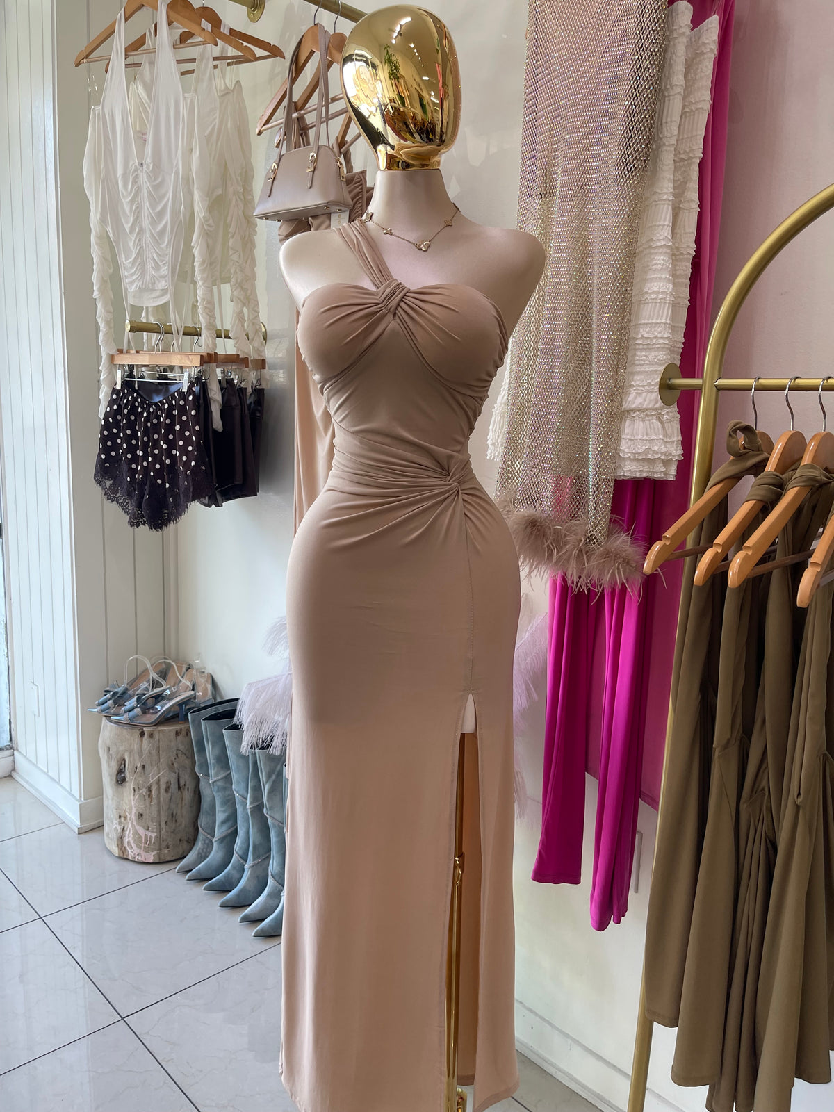 Beige Birthday Dress ⭐️💫